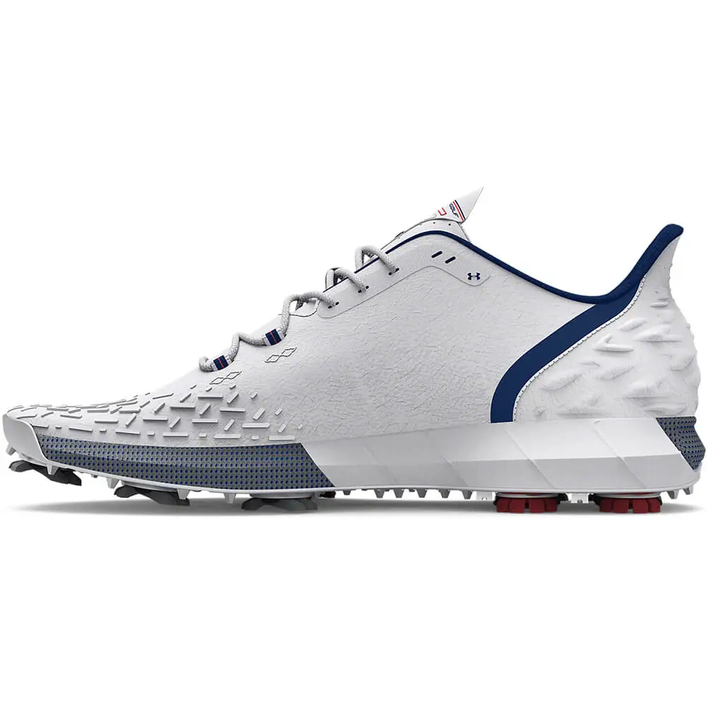 Under Armour HOVR Drive 2 E Golf Shoes - White/Metallic Silver/Academy 5 Under Armour HOVR Drive 2 E Golf Shoes - White/Metallic Silver/Academy - Image 3