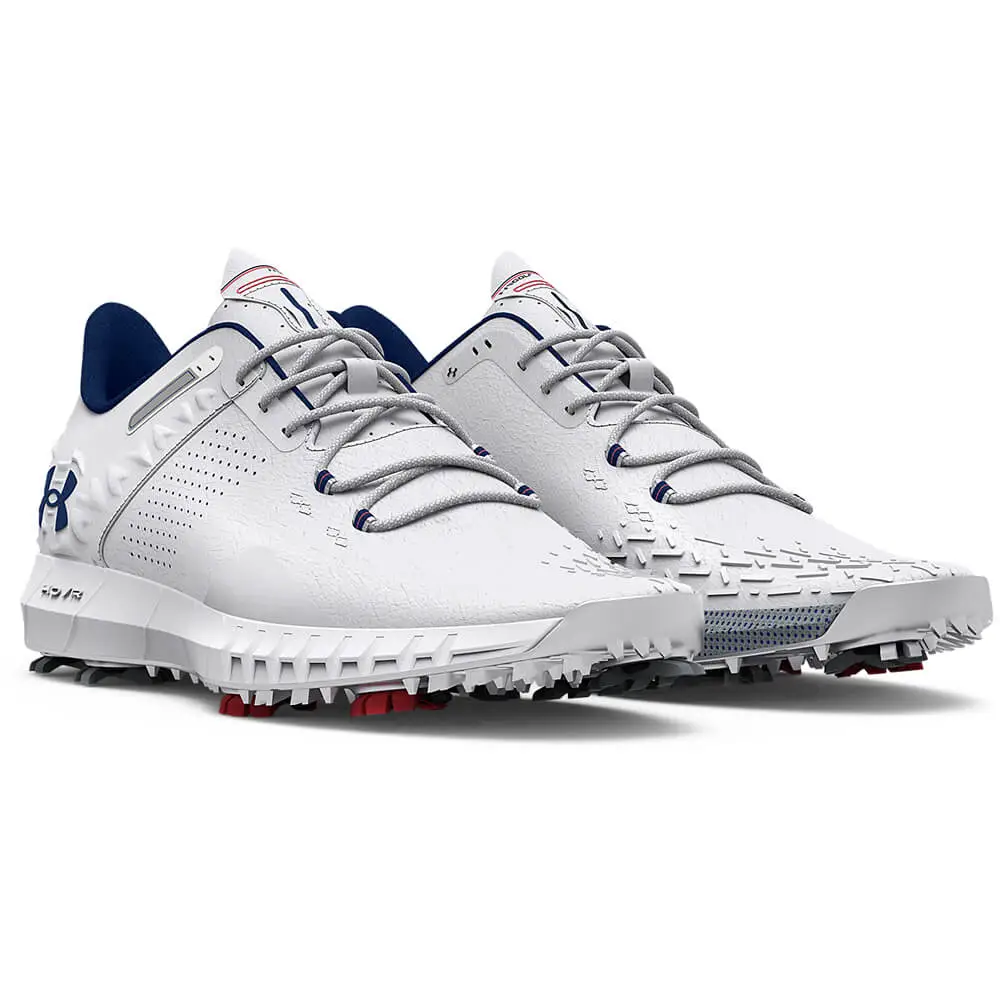 Under Armour HOVR Drive 2 E Golf Shoes - White/Metallic Silver/Academy 7 Under Armour HOVR Drive 2 E Golf Shoes - White/Metallic Silver/Academy - Image 5