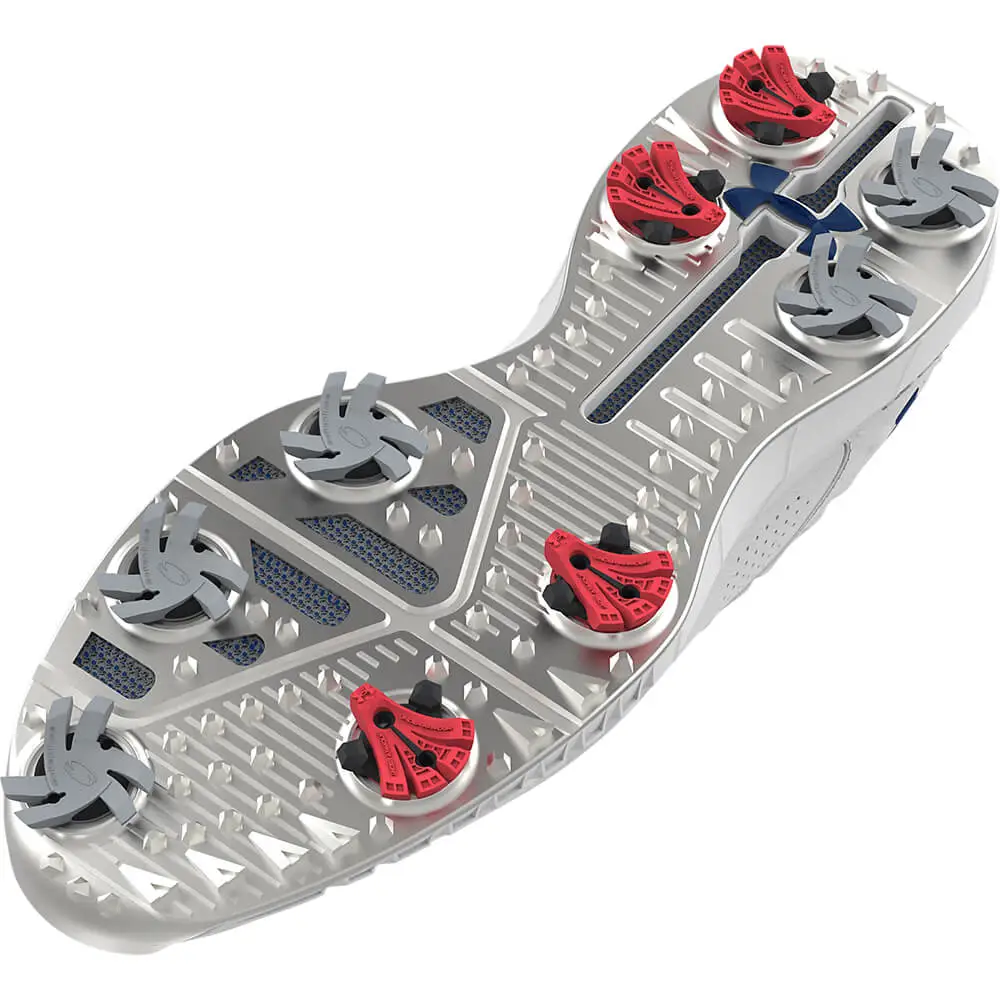 Under Armour HOVR Drive 2 E Golf Shoes - White/Metallic Silver/Academy 4 Under Armour HOVR Drive 2 E Golf Shoes - White/Metallic Silver/Academy - Image 2