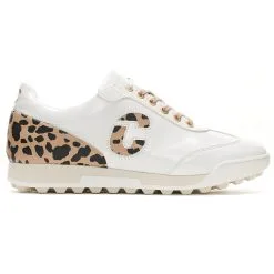 Duca Del Cosma King Cheetah Ladies Golf Shoes - White/Cheetah
