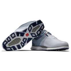FootJoy Pro SL Sport Golf Shoes - #53853 White/Blue Fog/Navy 15 FootJoy Pro SL Sport Golf Shoes - #53853 White/Blue Fog/Navy -All Wedges Shop FJ 53854 05
