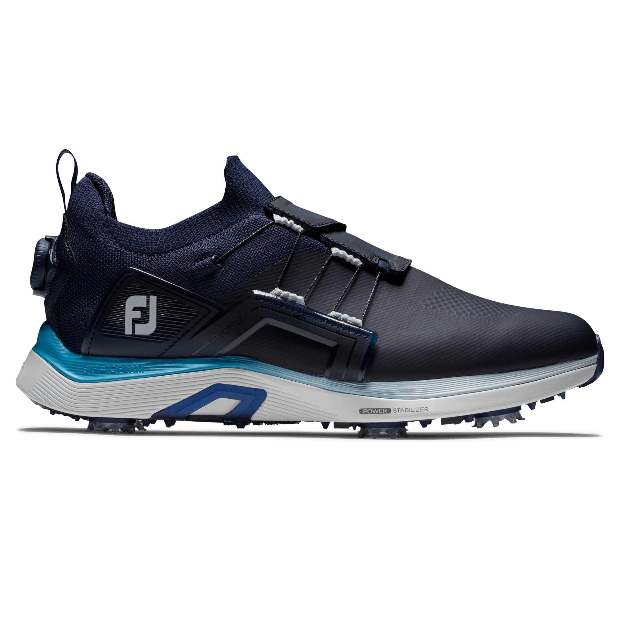 FootJoy Hyperflex BOA Golf Shoes - #55456 Navy/Blue/White 3 FootJoy Hyperflex BOA Golf Shoes - #55456 Navy/Blue/White