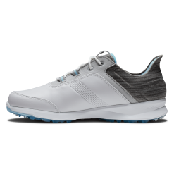 FootJoy Ladies Stratos Golf Shoes - #90119 White/Grey/Blue -All Wedges Shop FJ 90119 02