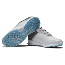 FootJoy Ladies Stratos Golf Shoes - #90119 White/Grey/Blue -All Wedges Shop FJ 90119 05