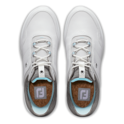FootJoy Ladies Stratos Golf Shoes - #90119 White/Grey/Blue -All Wedges Shop FJ 90119 06