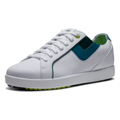 FootJoy Ladies Links Golf Shoes - #98157 White/Green/Blue 12 FootJoy Ladies Links Golf Shoes - #98157 White/Green/Blue -All Wedges Shop FJ 98157 00