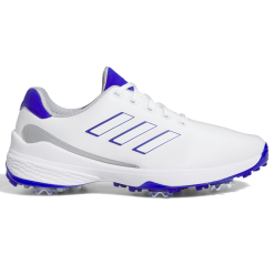 Adidas ZG23 Golf Shoes - White/Lucid Blue/Silver Metallic