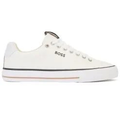 BOSS Aiden Canvas Trainers - White