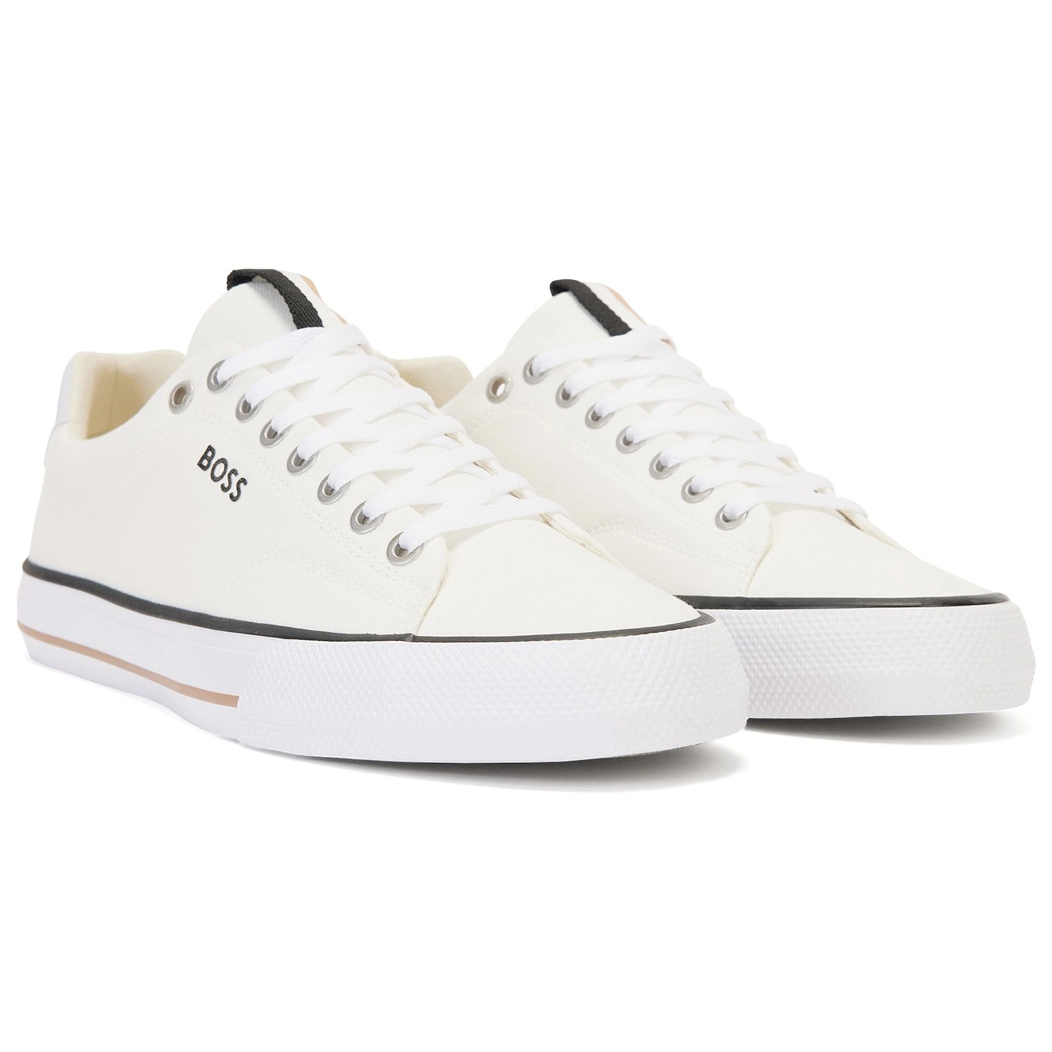 BOSS Aiden Canvas Trainers - White 7 BOSS Aiden Canvas Trainers - White - Image 5