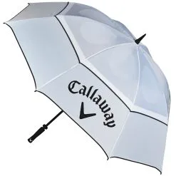 Callaway Shield 64 Inch Double Canopy Golf Umbrella - White/Black