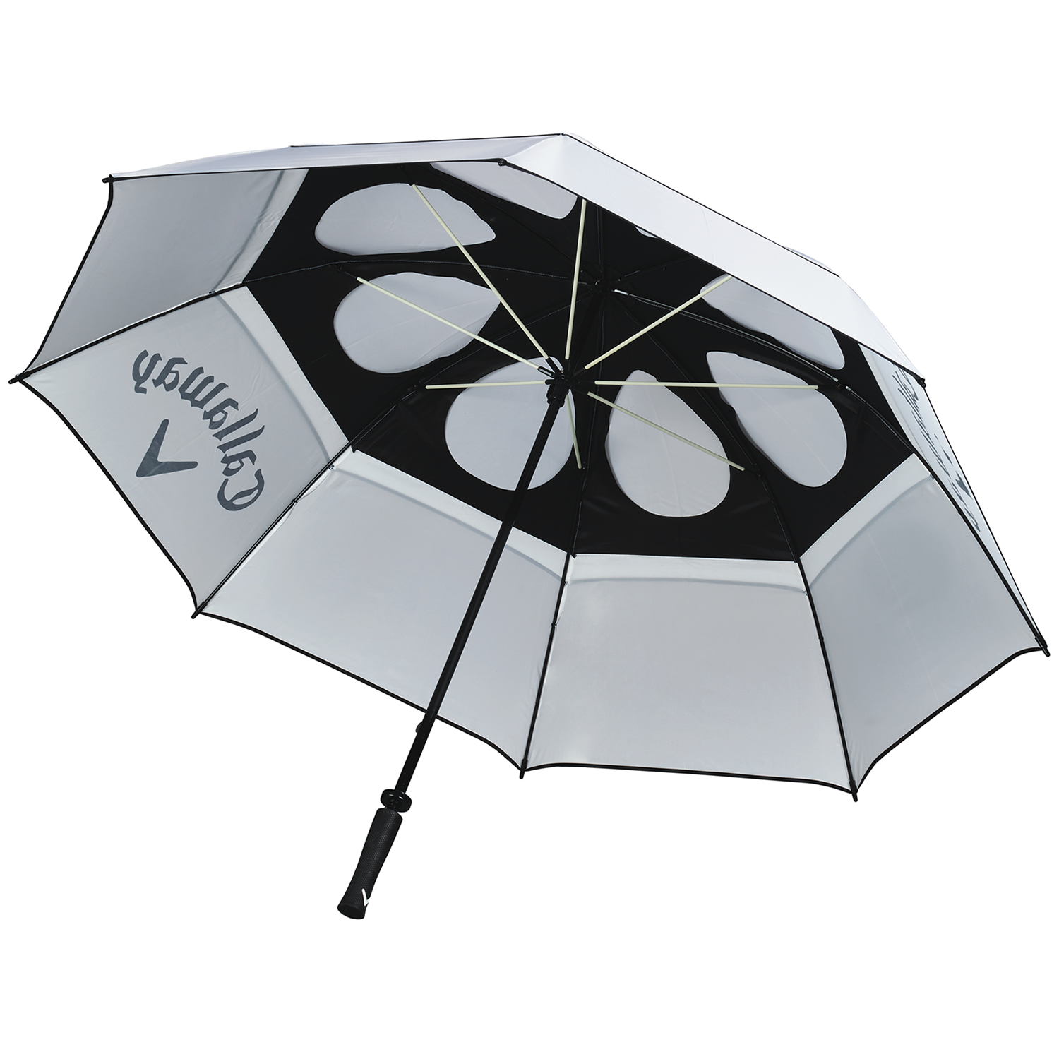 Callaway Shield 64 Inch Double Canopy Golf Umbrella - White/Black 4 Callaway Shield 64 Inch Double Canopy Golf Umbrella - White/Black - Image 2
