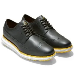 Cole Haan Original Grand Wing Ox Golf Shoes - Black/White -All Wedges Shop colehaan originalgrand wingox black 2
