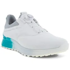 ECCO S Three BOA Golf Shoes - White/Caribbean/Concrete 16 ECCO S Three BOA Golf Shoes - White/Caribbean/Concrete -All Wedges Shop ecco 102954 60628 5