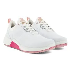 ECCO Biom Hybrid 4 Ladies Golf Shoes - White/Silver Pink -All Wedges Shop ecco 108203 59044 6