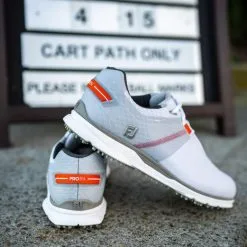 FootJoy Pro SL Sport Golf Shoes - #53853 White/Grey/Orange -All Wedges Shop footjoy 53853 4