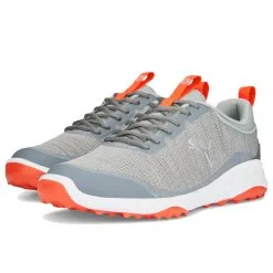 PUMA Fusion Pro Golf Shoes - Cool Mid Gray/Puma Silver/Red Blast -All Wedges Shop fusionpro lightG 5