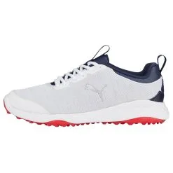 PUMA Fusion Pro Golf Shoes - Puma White/Puma Navy/For All Time Red