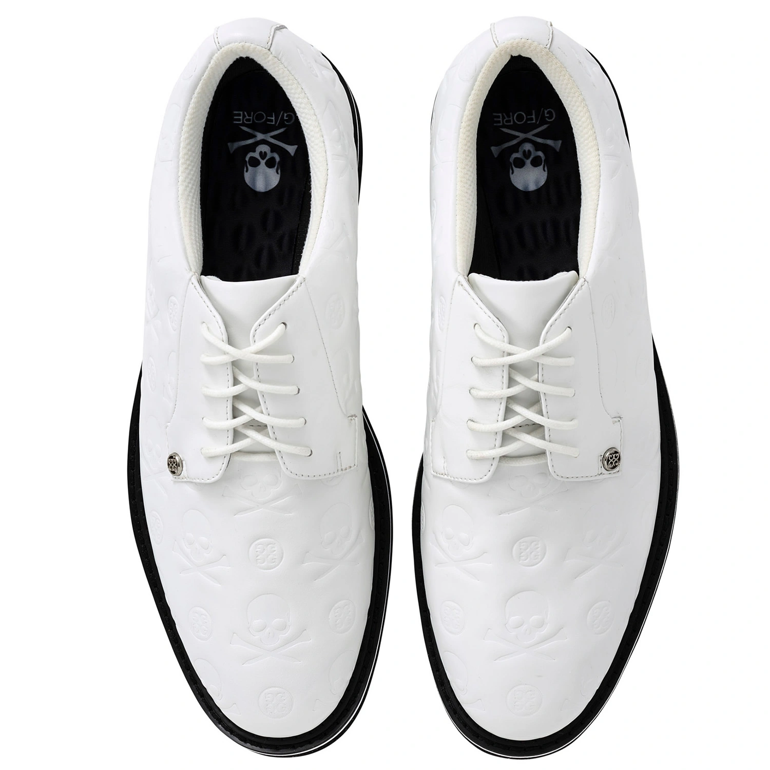 G/FORE Debossed Gallivanter Golf Shoes - Snow/Onyx 5 G/FORE Debossed Gallivanter Golf Shoes - Snow/Onyx - Image 3