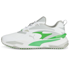 PUMA GS-FAST Golf Shoes - Puma White/Flat Light Gray/Puma Green