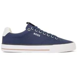 BOSS Aiden Canvas Trainers - Navy