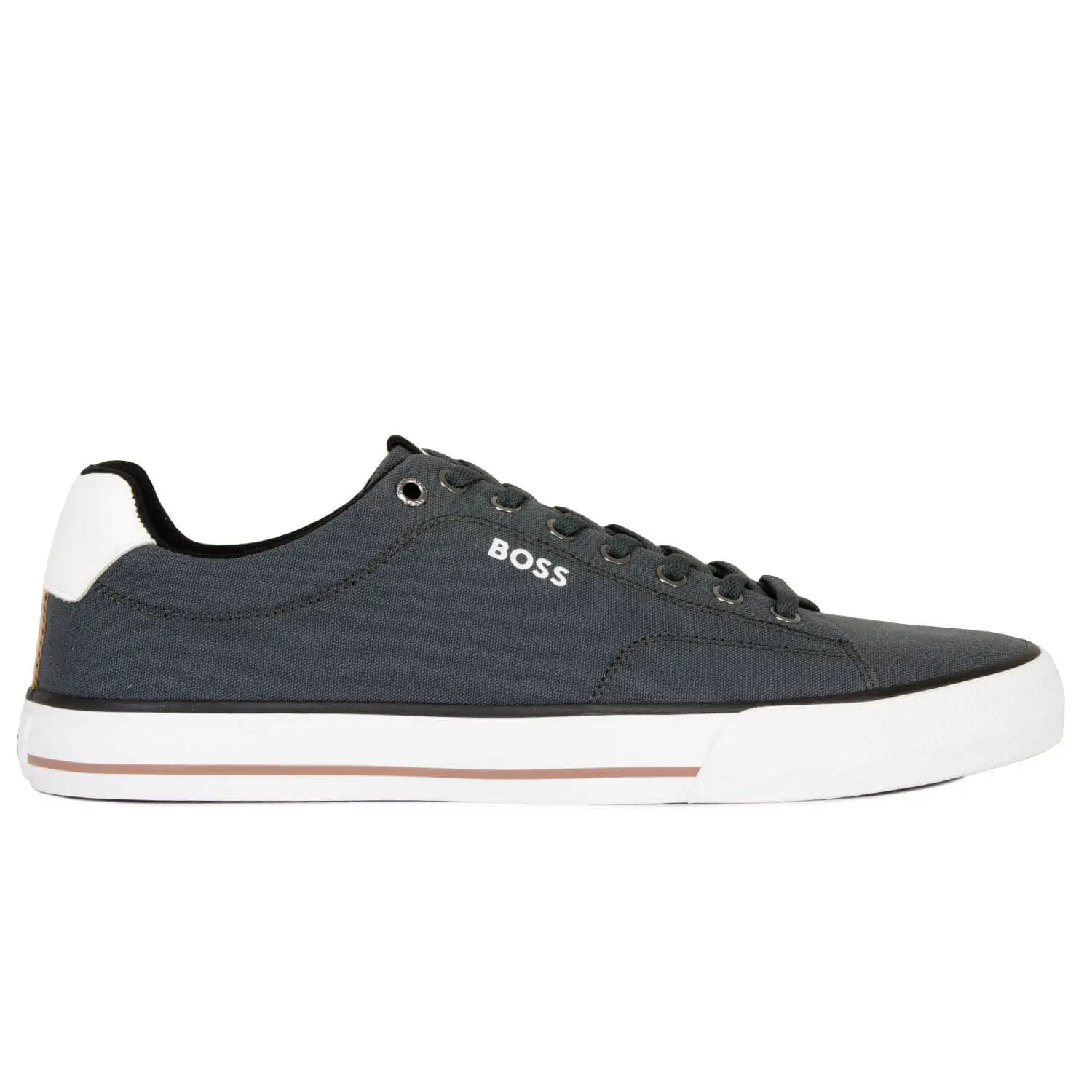 BOSS Aiden Canvas Trainers - Dark Grey 3 BOSS Aiden Canvas Trainers - Dark Grey