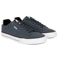 BOSS Aiden Canvas Trainers - Dark Grey 11 BOSS Aiden Canvas Trainers - Dark Grey -All Wedges Shop hugobossAW22 Aiden20Tenn20dark20grey 2