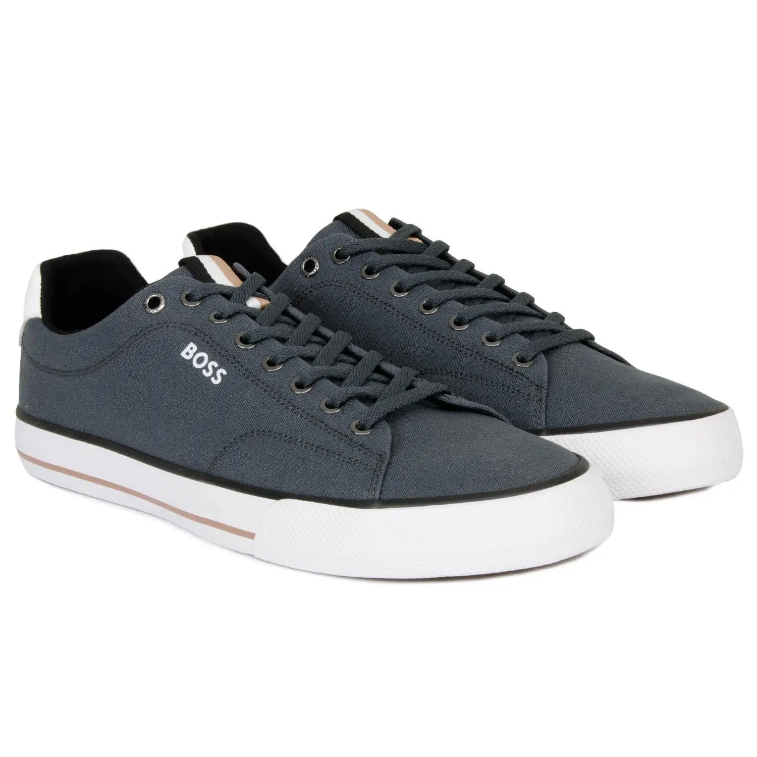 BOSS Aiden Canvas Trainers - Dark Grey 7 BOSS Aiden Canvas Trainers - Dark Grey - Image 5