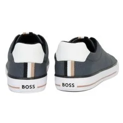 BOSS Aiden Canvas Trainers - Dark Grey 10 BOSS Aiden Canvas Trainers - Dark Grey -All Wedges Shop hugobossAW22 Aiden20Tenn20dark20grey 3