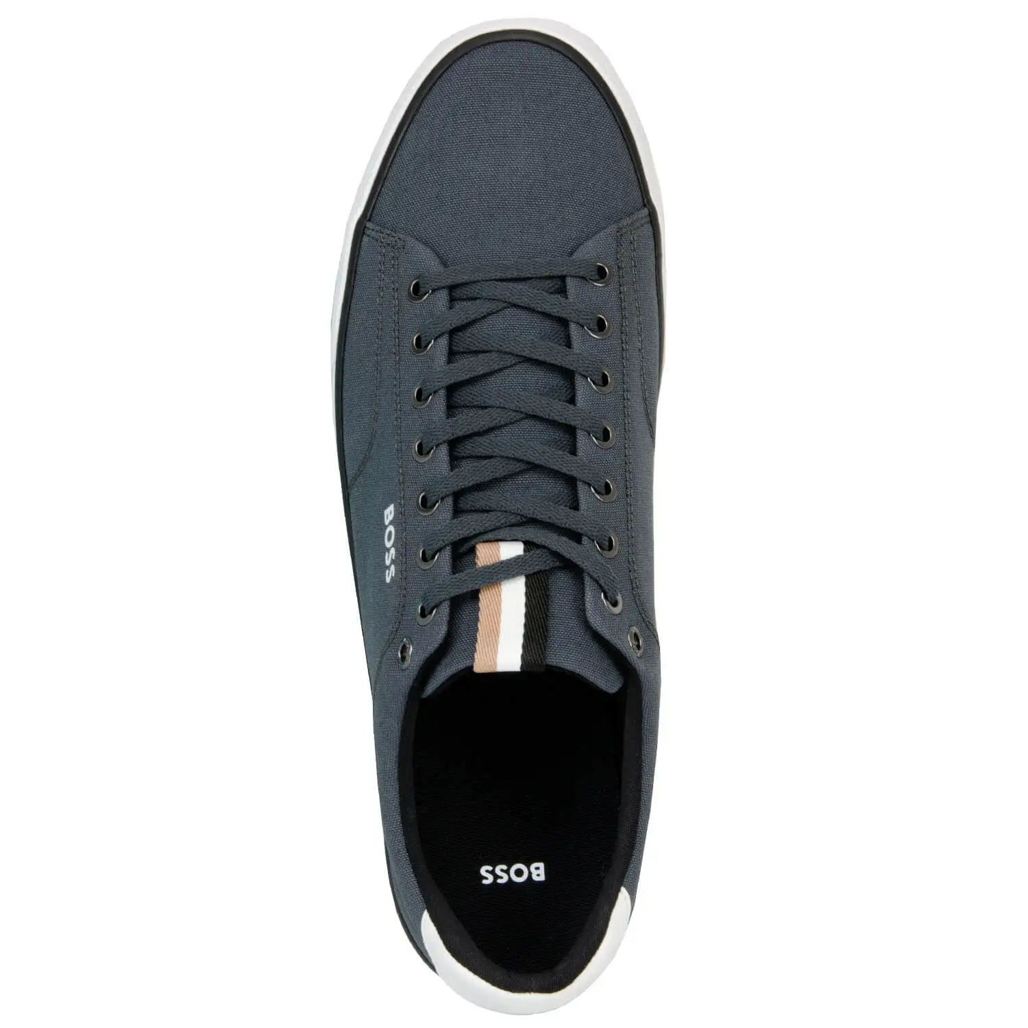 BOSS Aiden Canvas Trainers - Dark Grey 5 BOSS Aiden Canvas Trainers - Dark Grey - Image 3