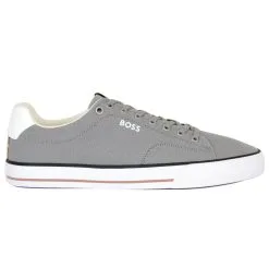 BOSS Aiden Canvas Trainers - Silver