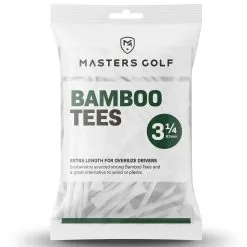 Masters Bamboo Golf Tees White - 3.25'' / 83mm Long - Pack Of 15
