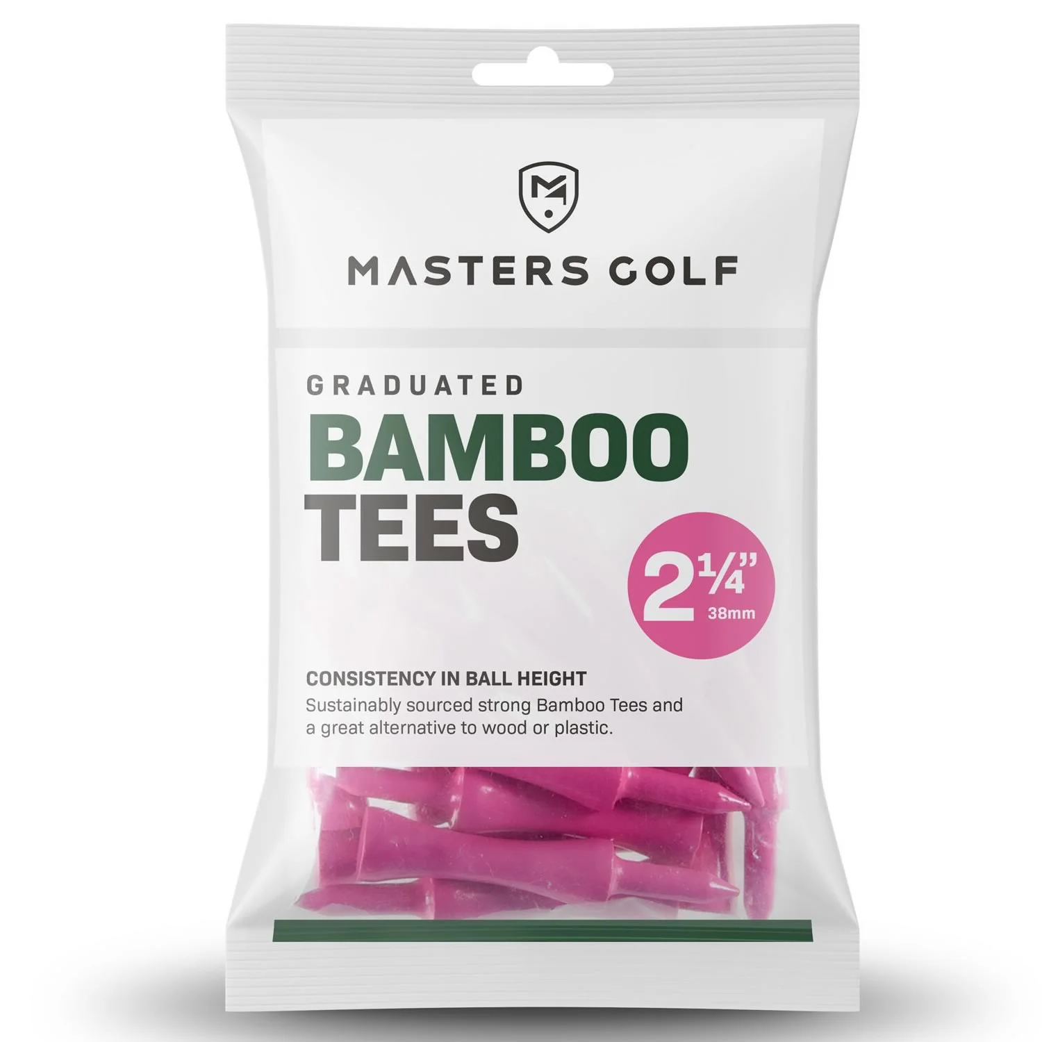 Masters Bamboo Graduated Golf Castle Tees Pink 3 Masters Bamboo Graduated Golf Castle Tees Pink
