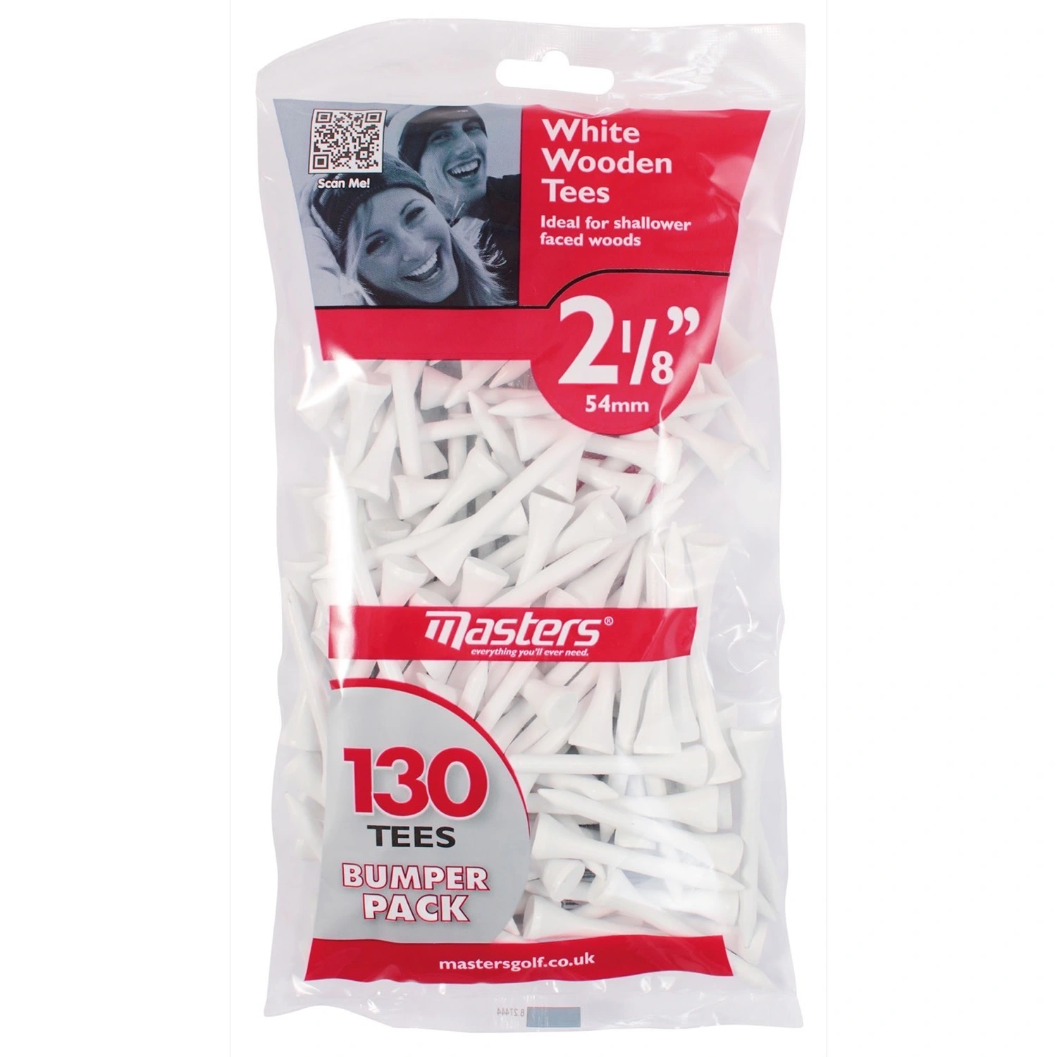 Masters Wooden Golf Tees White - 2.125'' Long - Pack Of 130 4 Masters Wooden Golf Tees White - 2.125'' Long - Pack Of 130 - Image 2