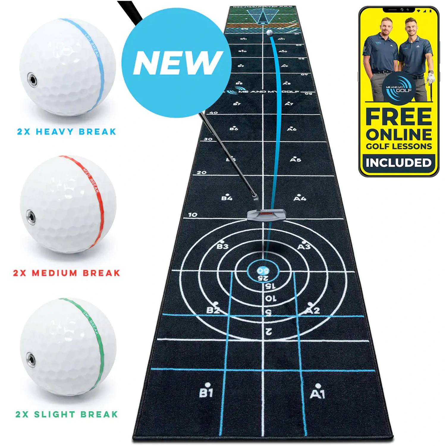 Me And My Golf Games Practice Putting Mat 3 Me And My Golf Games Practice Putting Mat
