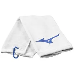 Mizuno RB Tri-Fold Golf Towel - White/Staff Blue