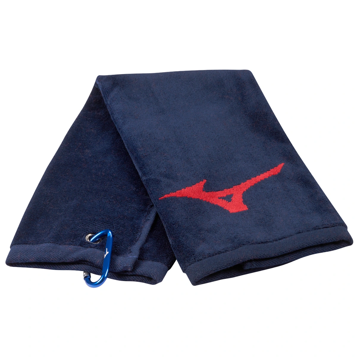 Mizuno RB Tri-Fold Golf Towel - Navy/Red 3 Mizuno RB Tri-Fold Golf Towel - Navy/Red