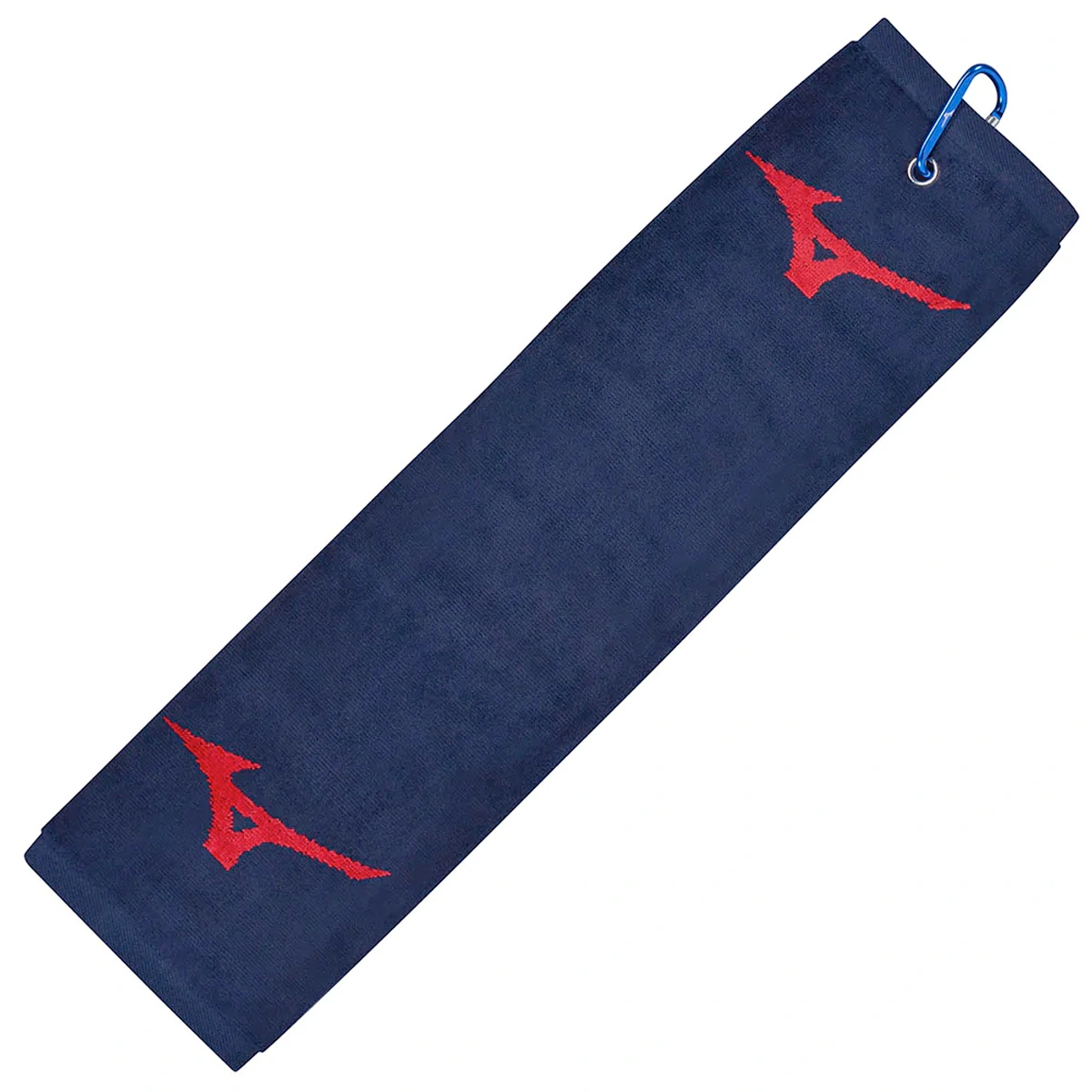 Mizuno RB Tri-Fold Golf Towel - Navy/Red 4 Mizuno RB Tri-Fold Golf Towel - Navy/Red - Image 2