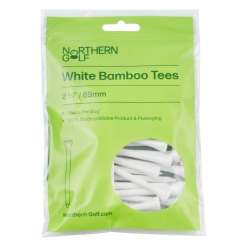 Northern Golf Bamboo Golf Tees White - 2 3/4'' Long - Pack Of 40