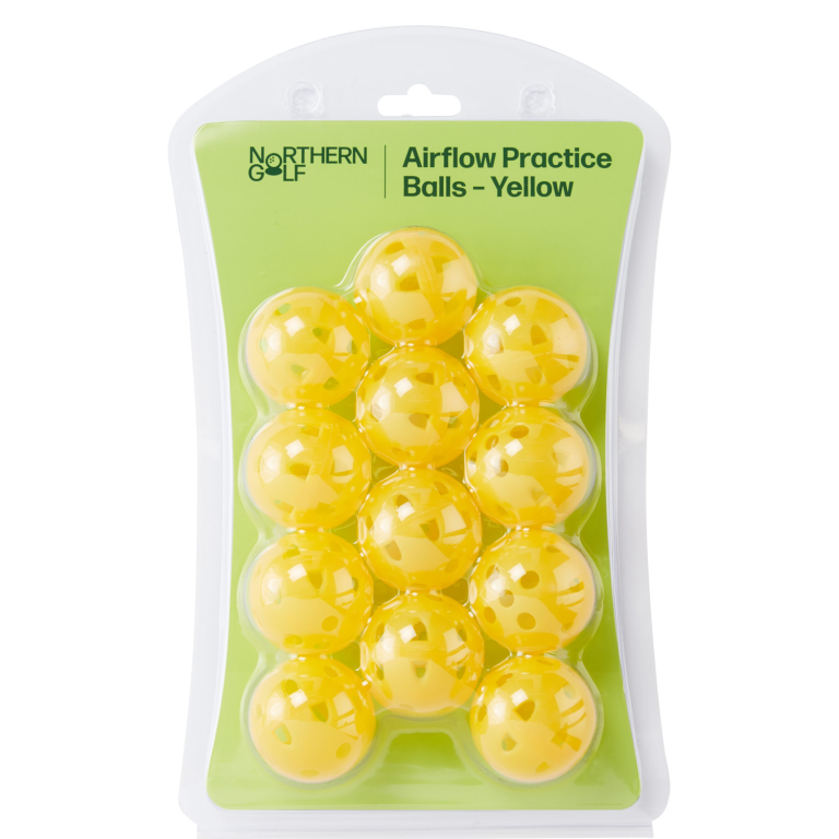 Northern Golf Airflow Practice Golf Balls Yellow Pack Of 12 3 Northern Golf Airflow Practice Golf Balls Yellow Pack Of 12