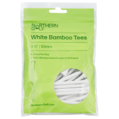 Northern Golf Bamboo Golf Tees White - 3.25'' Long - Pack Of 30