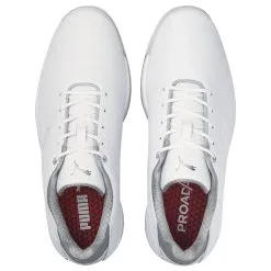 PUMA PROADAPT ALPHACAT Leather Golf Shoes - Puma White/Puma Silver -All Wedges Shop puma 3760442001 5