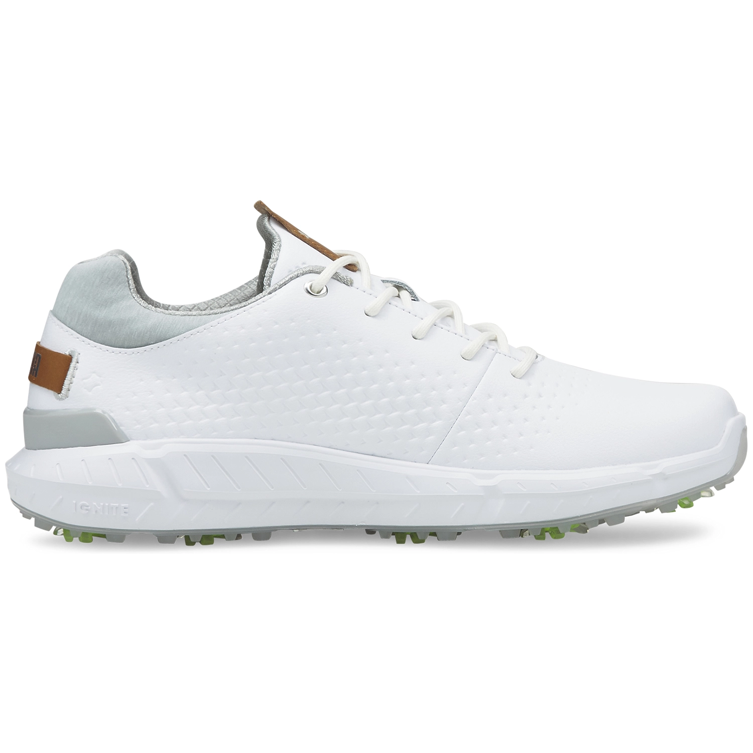 PUMA IGNITE ARTICULATE Leather Golf Shoes - Puma White/Puma Silver 5 PUMA IGNITE ARTICULATE Leather Golf Shoes - Puma White/Puma Silver - Image 3