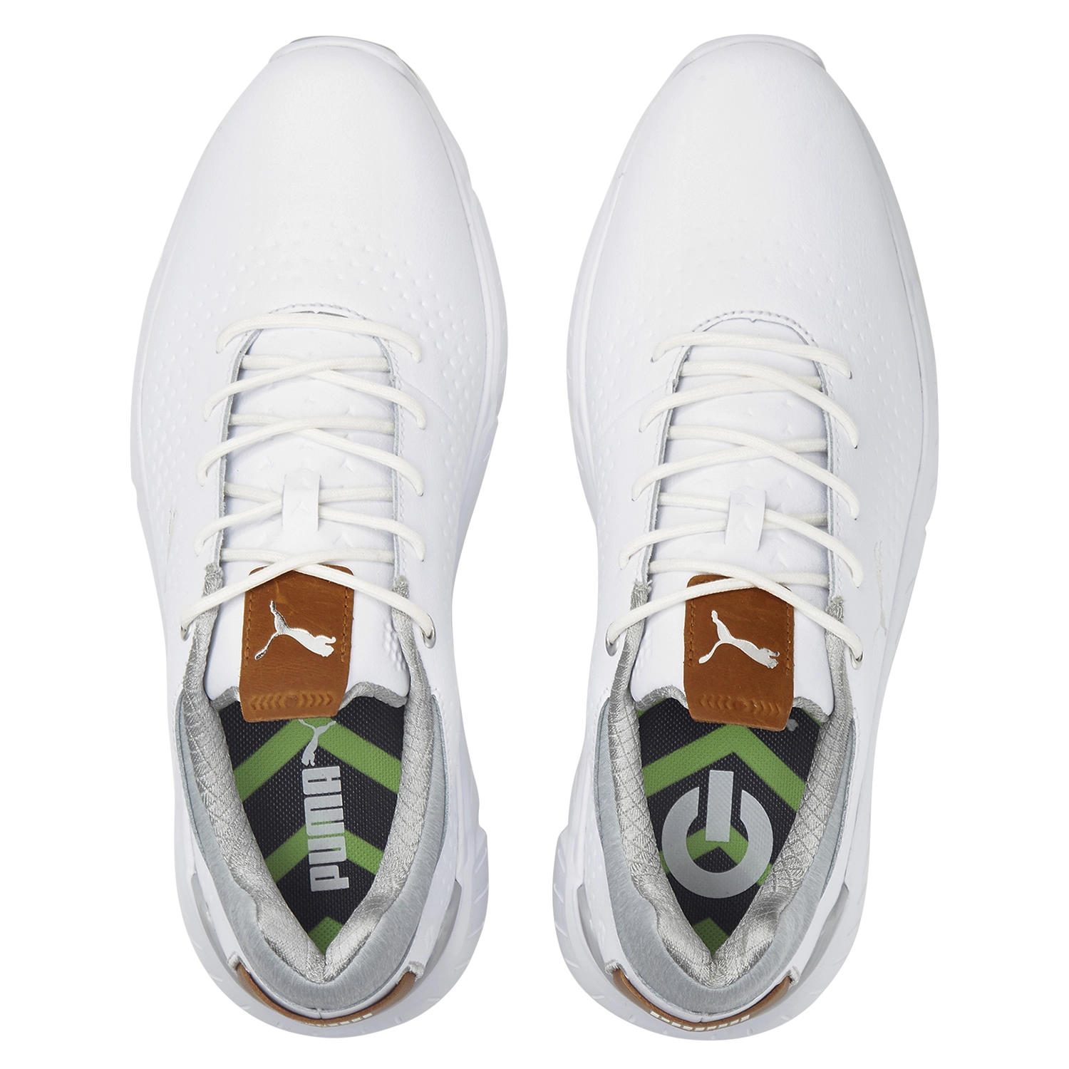 PUMA IGNITE ARTICULATE Leather Golf Shoes - Puma White/Puma Silver 7 PUMA IGNITE ARTICULATE Leather Golf Shoes - Puma White/Puma Silver - Image 5