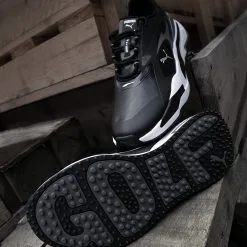 PUMA GS-FAST Golf Shoes - Puma Black/Quiet Shade -All Wedges Shop puma GS FAST black lifestyle 1