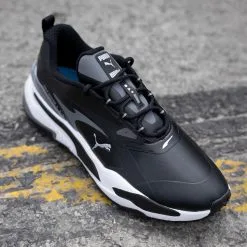 PUMA GS-FAST Golf Shoes - Puma Black/Quiet Shade -All Wedges Shop puma GS FAST black lifestyle 2