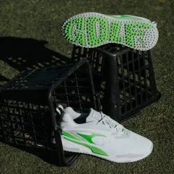 PUMA GS-FAST Golf Shoes - Puma White/Flat Light Gray/Puma Green 17 PUMA GS-FAST Golf Shoes - Puma White/Flat Light Gray/Puma Green -All Wedges Shop puma GSFAST white 1