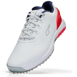 PUMA ALPHACAT Nitro Golf Shoes - Puma White/For All Time Red/Puma Navy -All Wedges Shop puma alphacatnitro pumawhitforalltimeredpumanavy 2