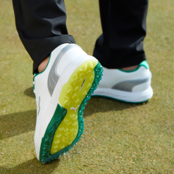 PUMA ALPHACAT Nitro Golf Shoes - Puma White/Archive Green/Yellow Burst -All Wedges Shop puma alphacatnitro whitearchivegreenyellowburst 1