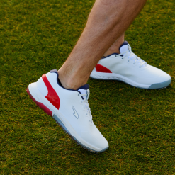 PUMA ALPHACAT Nitro Golf Shoes - Puma White/For All Time Red/Puma Navy -All Wedges Shop puma alphacatnitro whiterednavy 3