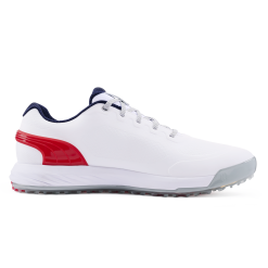 PUMA ALPHACAT Nitro Golf Shoes - Puma White/For All Time Red/Puma Navy -All Wedges Shop puma alphacatnitro whiterednavy 7